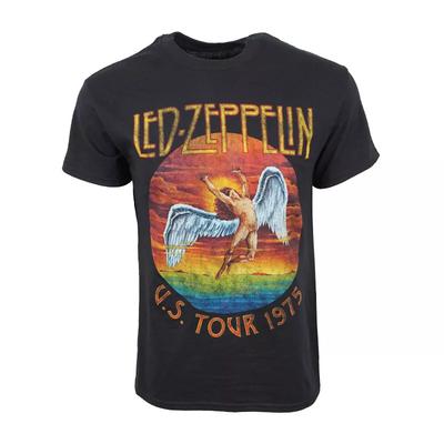 Led Zeppelin Мужская футболка 1975 года с изображением тура по США