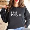 KinnPorsche Merch Oversize Hoodie Women Letter Print Crewneck Sweatshirt Boys Love Thai BL Pullover Woman Clothes Strreetwear