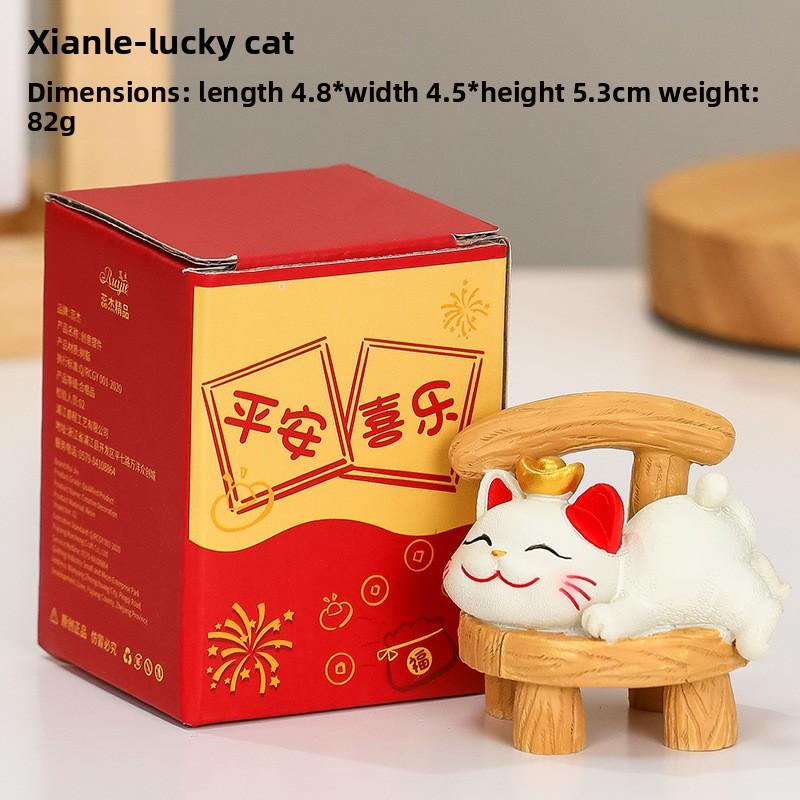 Милая подставка для мобильного телефона, украшение, милый манеки-неко из смолы, для офисного стола, милый подарок, украшение