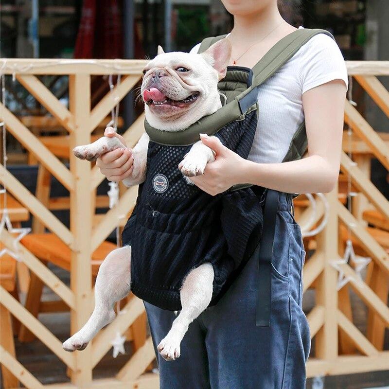 Портативная дышащая мягкая нагрудная сумка для собак, рюкзак для маленьких и средних собак, сумка для переноски Тедди на открытом воздухе, переноска для собак для чихуахуа