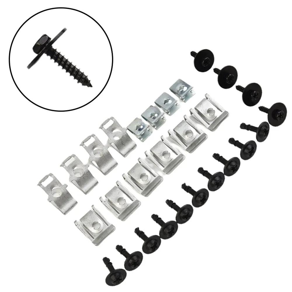 28Pcs Mixed/Set Engine Hood Screw Set Engine-Undertray Under Cover Clips Fitting Kit Fora4 B8 A5 8T