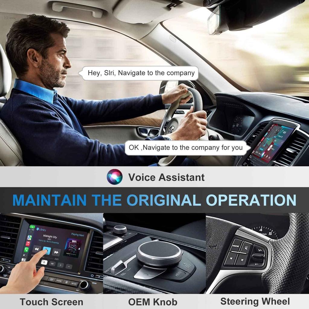 Беспроводной адаптер, беспроводная связь U2C 2024 года, совместимая с автомобилями 2017–2024 годов с OEM и iOS 10