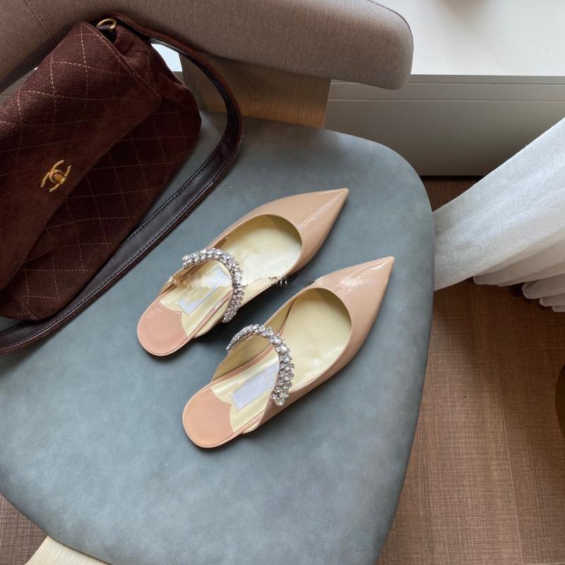 Острые туфли Muller со стразами на плоской подошве из лакированной кожи, женская обувь на мелком французском высоком каблуке, тапочки