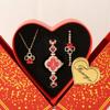 Wisteria Women Quartz Crystal Watch Necklace Earrings Custom Gift Set Birthday Valentine Souvenirs Heart Luxury Gift Box