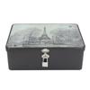 Lock Storage Box Vintage Iron Storage Box Space Saving Metal Keepsake Box Decorative Storage Case