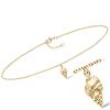 [Q8239] - Gold Plated Ankle Chain 'Coquillage' Gold - 25 Cm 10x7 Mm