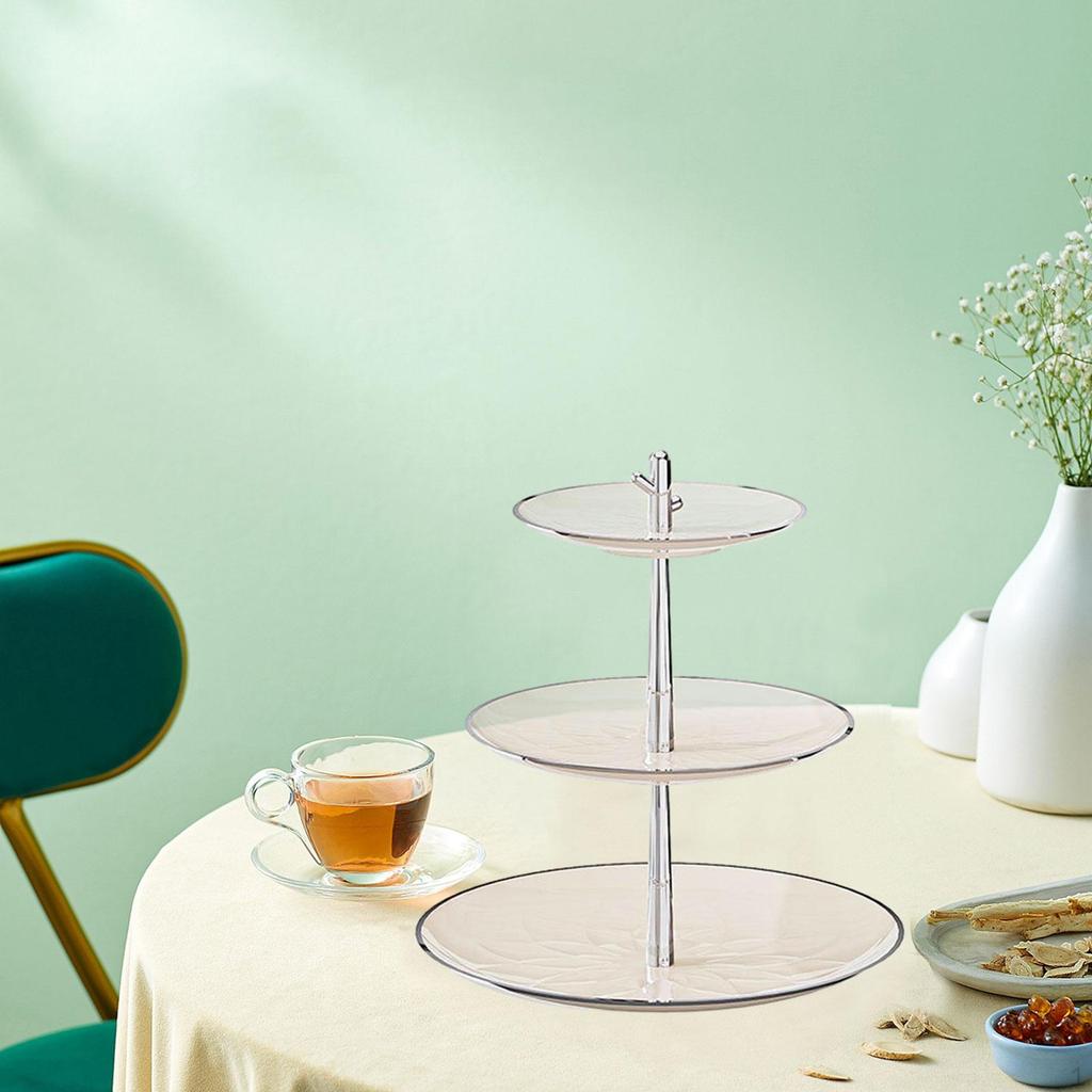 3 Tier Cupcake Stand Cake Holder Dessert Table Display Tiered Serving Tray Fruit Plate for