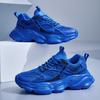 Модные повседневные мужские кроссовки на платформе, дышащие, для ходьбы, размер 48, спортивные баскетбольные кроссовки для бега, мужские, синие.