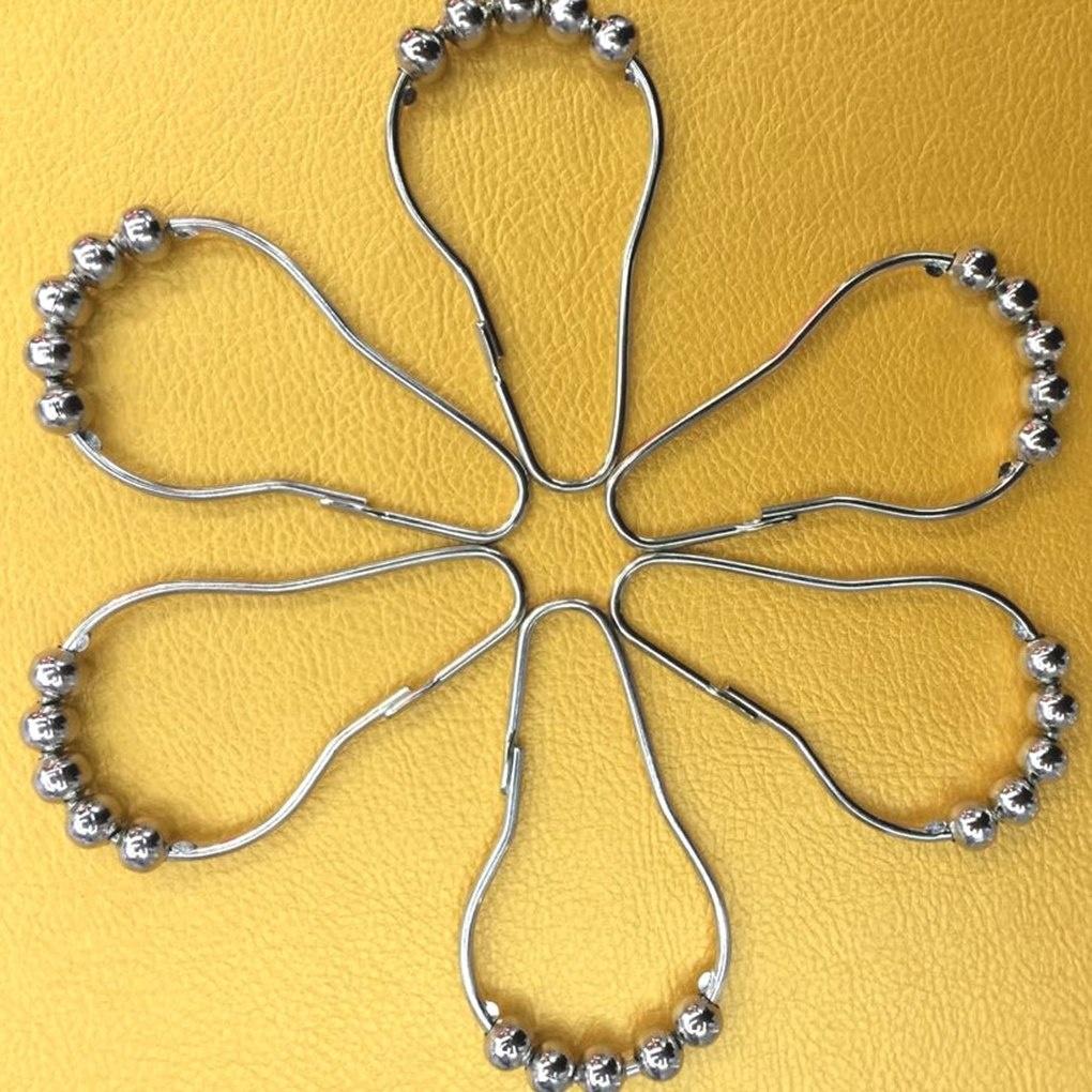 12 шт./компл. кольцевые стойки для занавесок для душа, нержавеющие крючки для занавесок для душа, скользящие металлические кольца для ванной комнаты, карнизы для душа, шторы