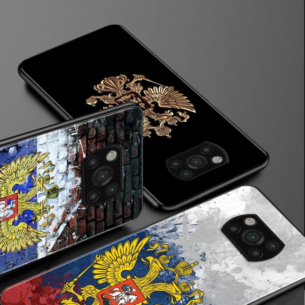 Эмблема с российскими флагами для Xiaomi F3 X3 GT Poco X3 NFC M3 Pro F1 Para для MI Note 10 Pro, чехол для Xiaomi CC9 Pro A3 A2 Lite