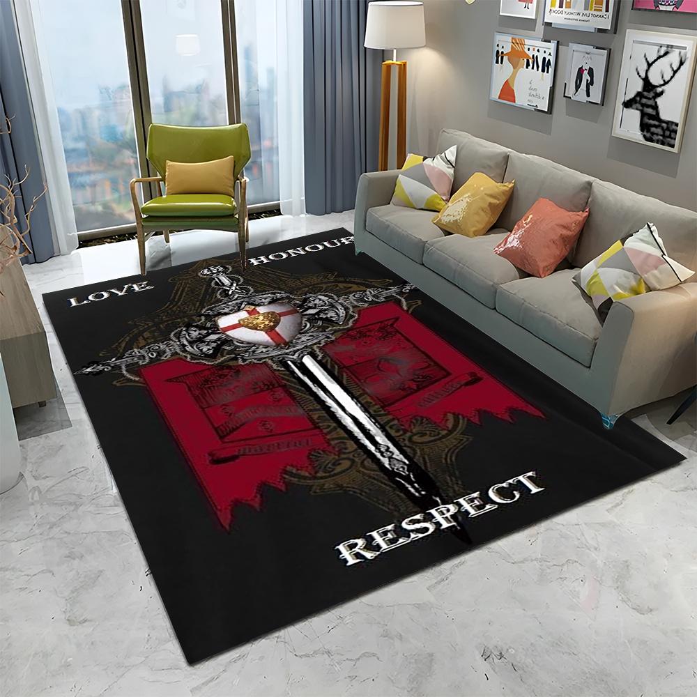 Ковер с изображением тамплиера, рыцаря-крестоносца, для игр, для дома, гостиной, спальни, дивана, прихожей, декора, коврик, нескользящий коврик