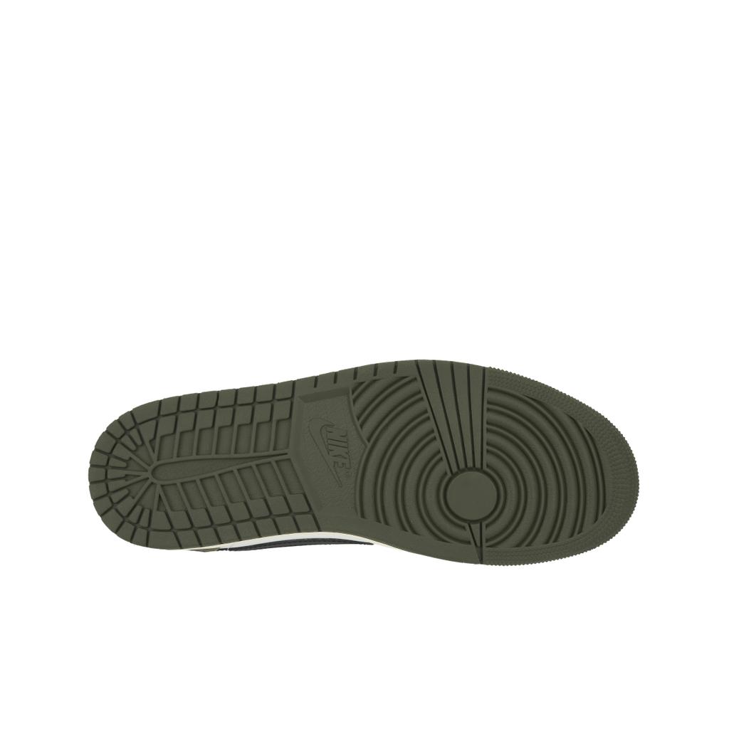 Кроссовки Air Jordan 1 Retro Low OG Medium Olive для мужчин, коричнево-черно-белый-бежевый цвет, HQ6998-200