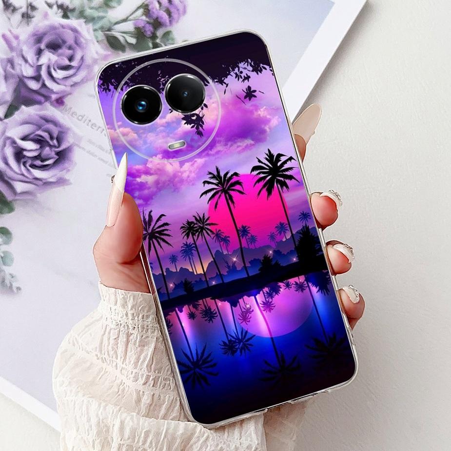 For Realme 11X Case Realme 11 5G RMX3780 Stylish Butterfly Painted Cover Soft Slim Phone Cases For Realme 11X Realme11 5G Bumper