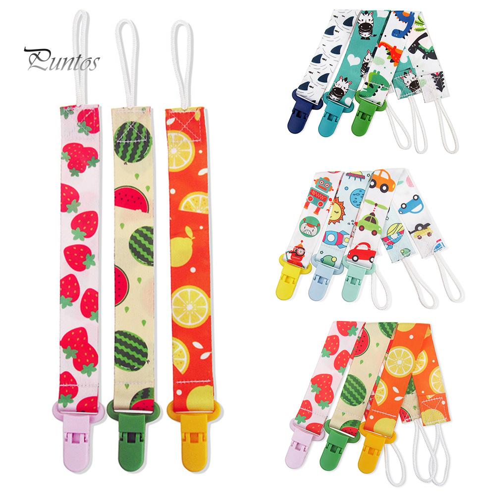 Puntos Cartoon 3 шт./компл. милый держатель для пустышки с зажимом для соски-пустышки для прорезывания зубов