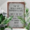 Metal Plaque with "It's A Wonderful Life" Quote, Vintage Style. Perfect for Indoor/Outdoor, Home Bar. Artistic & Durable.