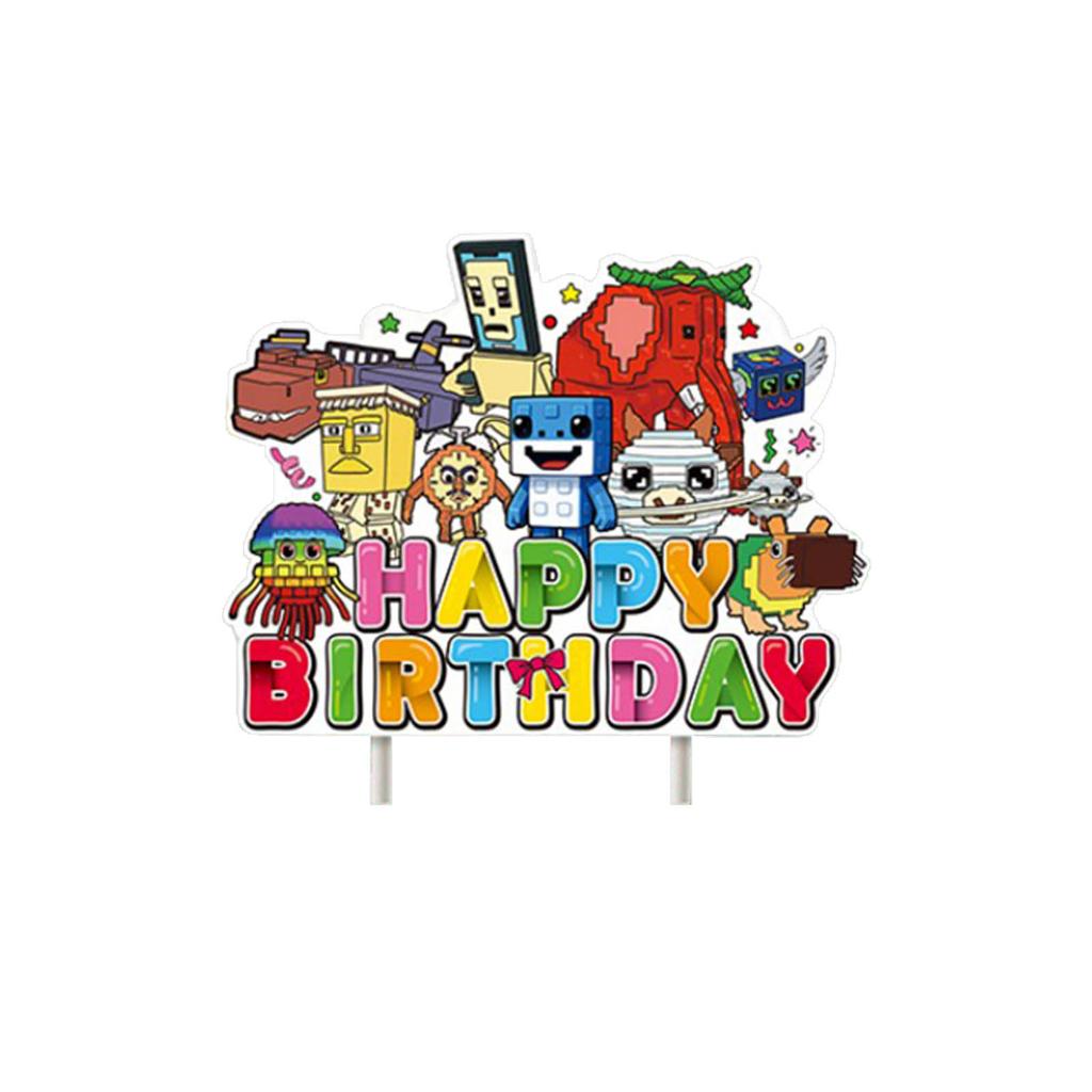 Баннер для украшения тематической вечеринки по случаю дня рождения, флажки, флажок для торта, воздушные шары - Набор