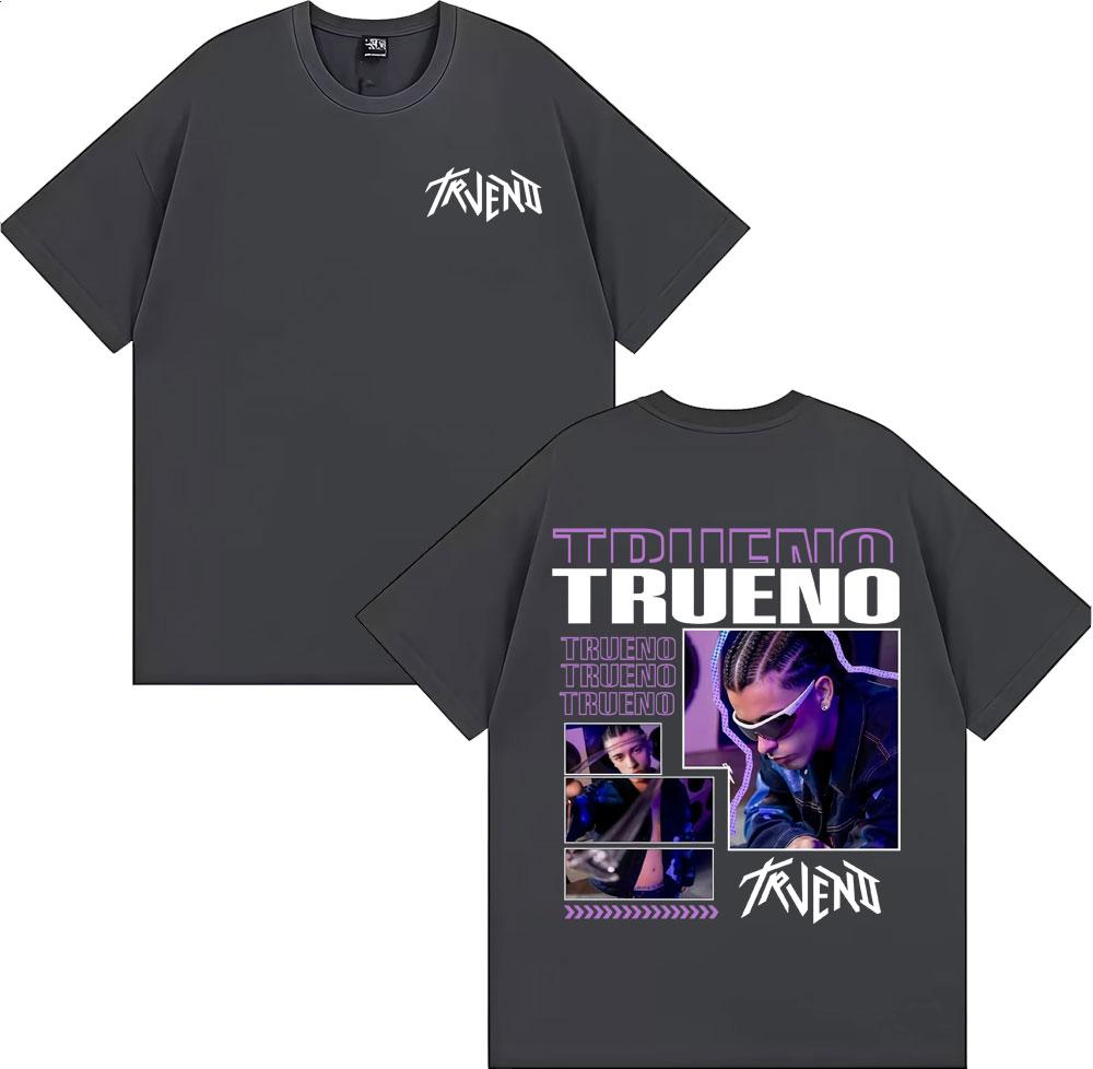 Rapper Trueno Mateo Palacios Tour 2026 Merch Tshirts Unisex Fashion Hip Hop Punk T Shirt 100 Cotton Loose Oversized Tshirt