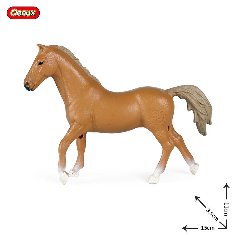 Oenux Зоопарк Мир Сельскохозяйственное Животное Лошадь Корова Свинья Овца Коза Осел Модель Фигурки Льва Тигра ПВХ Обучающая Милая Детская Игрушка Подарок