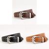 Leather Womens Belt Simple Design Versatile Dress Pants With Pin Buckle For Work And Casual