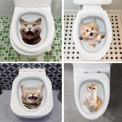 3D креативный кот трехмерные наклейки на стену украшения дома наклейки на холодильник