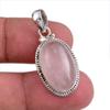 Натуральный розовый кварц, драгоценный камень ручной работы, твердое серебро 925 пробы, подарочная подвеска 1,25 дюйма, K7h72