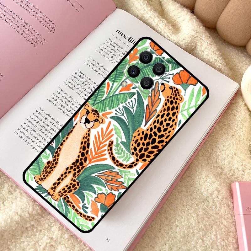 Tigers Leopards tropical leaves Case For Samsung Galaxy M11 M12 M13 M14 M15 M06 M16 M36 M56 M31 M53 M32 M52 M35 M55 M34 M54