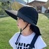 1136 children's hat summer large brim shawl sun hat outdoor outing bucket hat older children boy sun hat