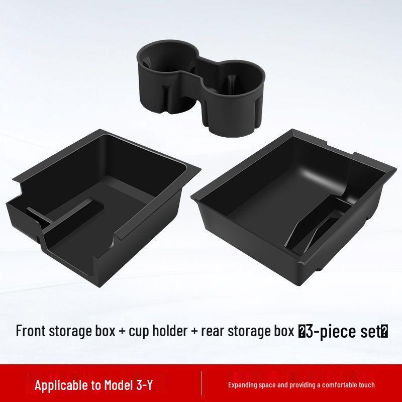 Ограничитель подстаканника, лоток для хранения, стойка для Tesla Model Y/3 - Аксессуары для интерьера