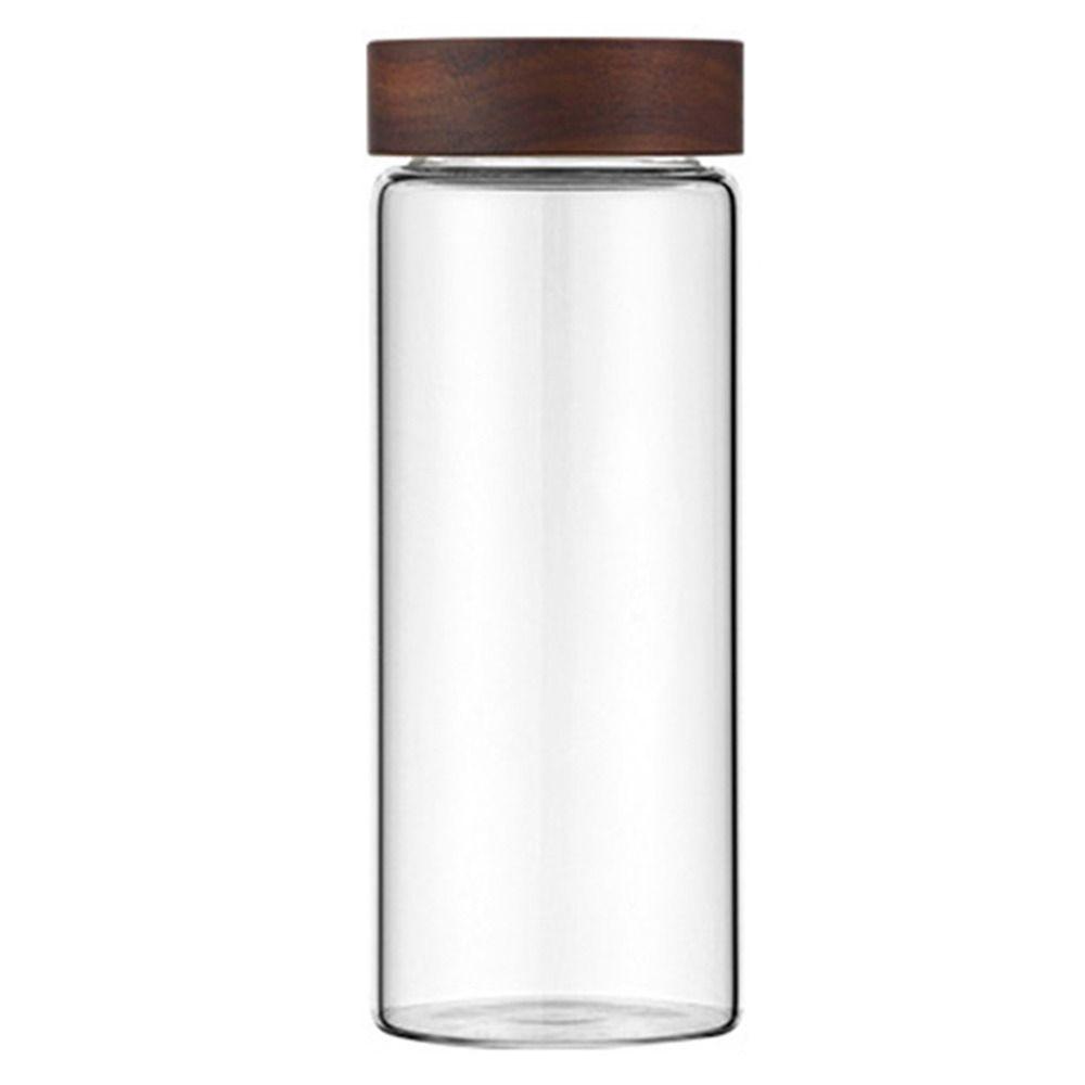 Acacia Wood Miscellaneous Grain With Lids Spice Jars Storage Pots Sealed Can Split Bottle