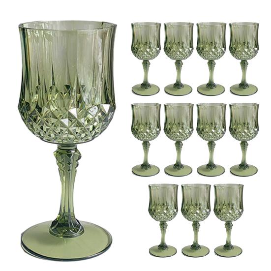 Yousheng 12 шт. бокалы для вина Cordial Goblet Glasses 220 мл многоразовые пластиковые коктейльные бокалы для свадеб вечеринок