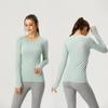 Women's Quick Dry Long Sleeve Yoga & Running Top - Round Neck, Sweat-Wicking, Fitness T-Shirt