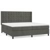Maison Exclusive - Sommier à lattes de lit et matelas Gris foncé 200x200cm Velours