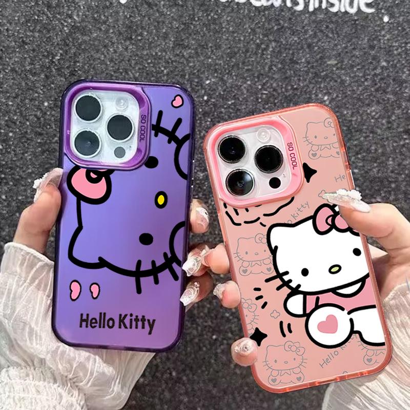 Cute Hello Kitty Casing For Iphone 17 Air 17 Pro Max 1615 14 11 12 13 Pro Max 16 Plus 16e 13 Mini Lovely Cartoon Hard Phone Case