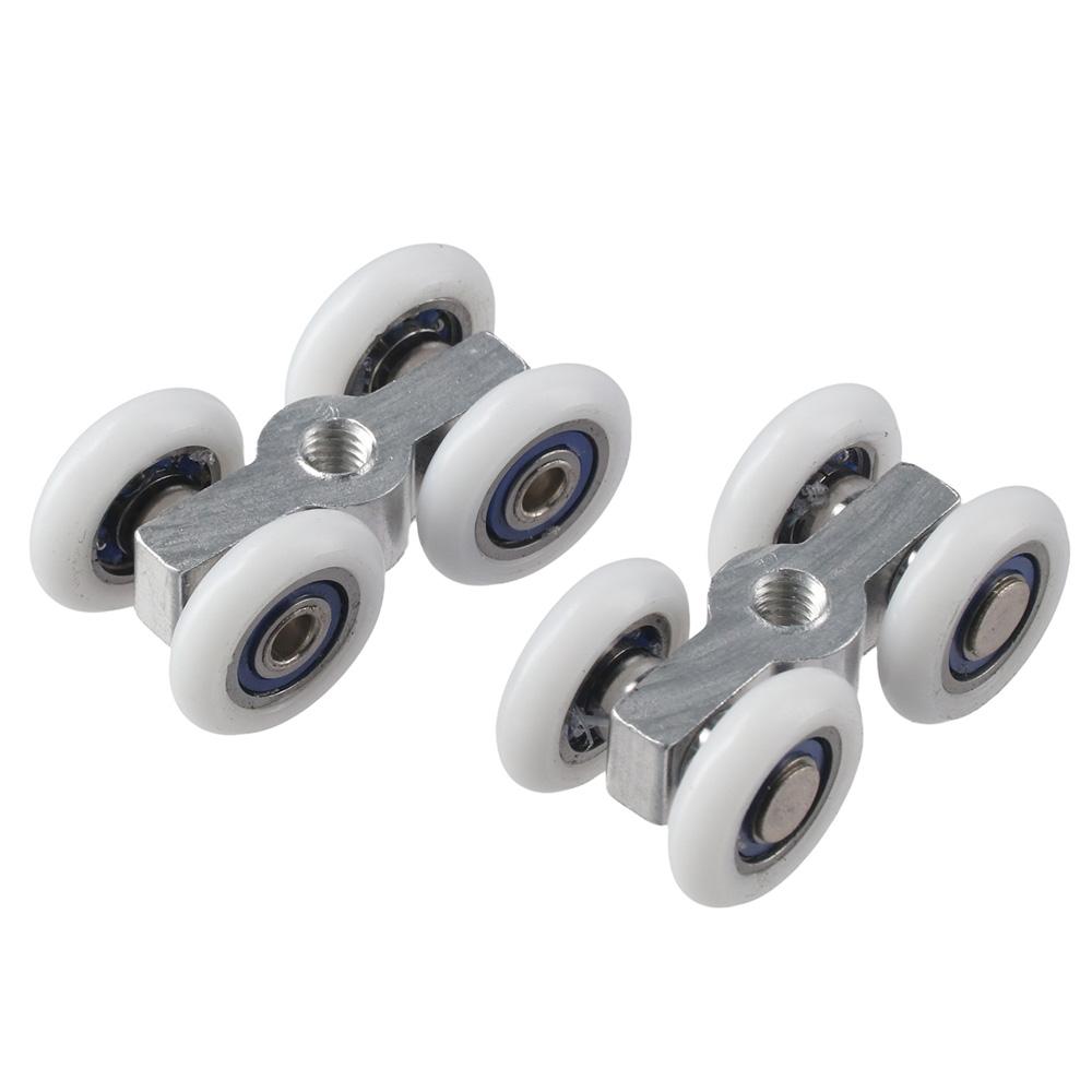 2 шт. металлический подвесной раздвижной ролик 1,85*0,87 дюйма комплект дверных роликов нержавеющий шкив фурнитура шкаф