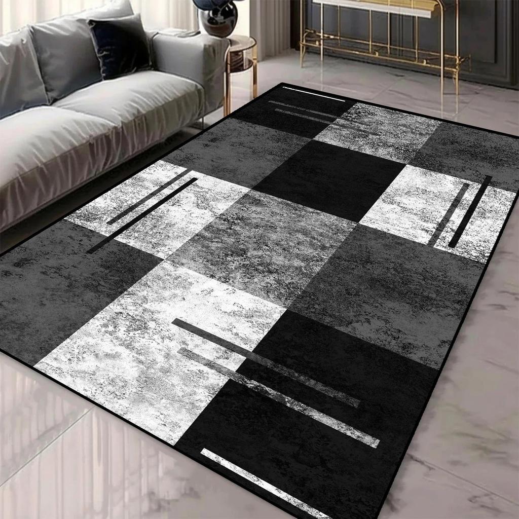 Simplicity Geometry Carpets for Living Room Sofa Area Soft Rug Light Luxury Home Decoration Floor Mat Room Bedside Carpet