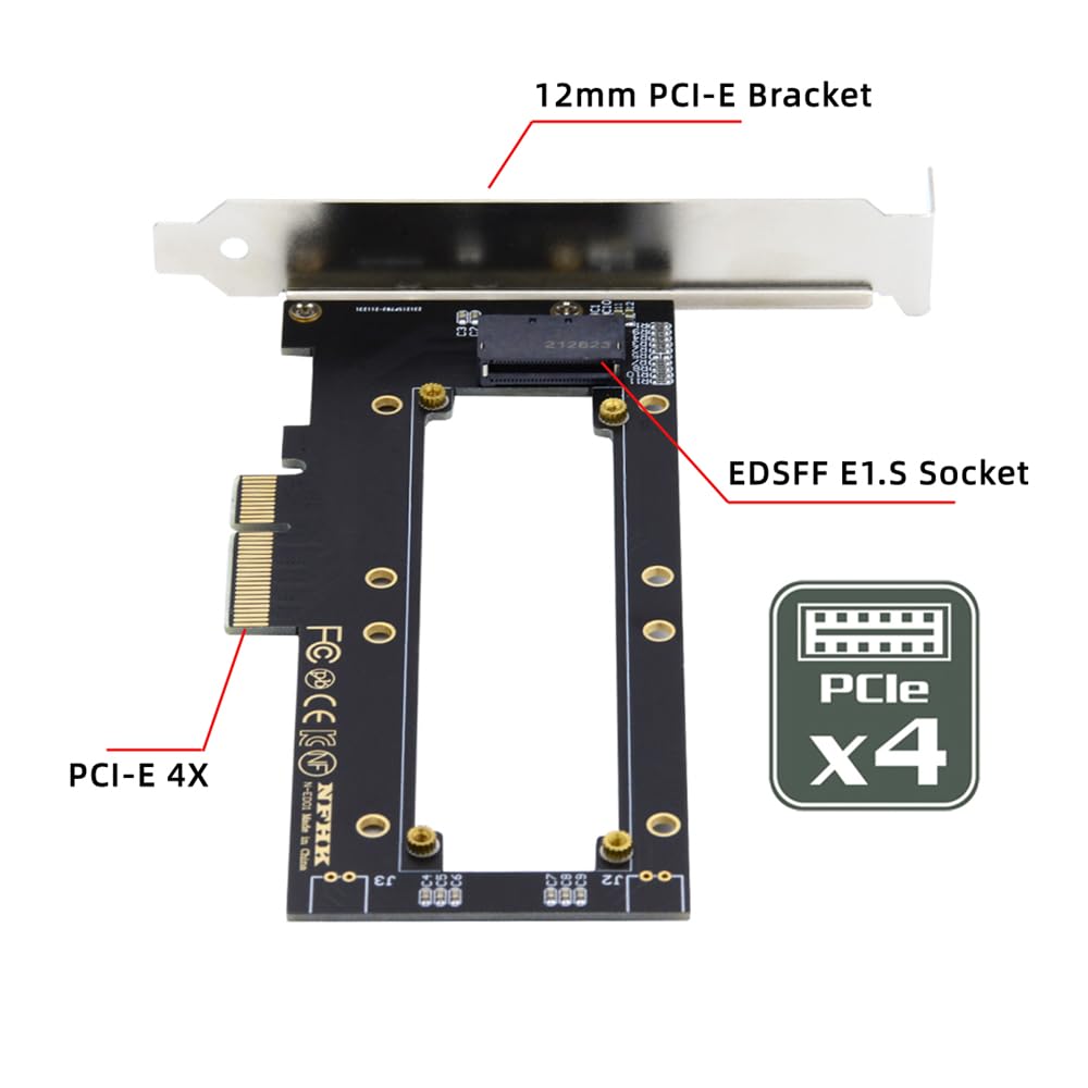 Хост-адаптер NFHK 4X, линейка NVMe 1U EDSFF, толщина, короткий держатель SSD, адаптер PCI-E4.0 GEN-Z 5,9 мм, 8,0 мм E1.S.
