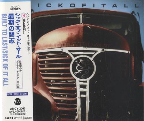 CD SICK OF IT ALL Built To Last AMCY2063 EASTWEST 1997 Япония ObiRock Б/у