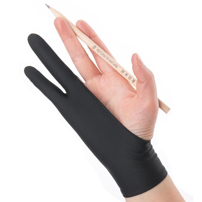 Two-Finger Anti-Touch Art Gloves: Sweat-Proof, Stain-Resistant for Oil Painting, Sketching, and Drawing.