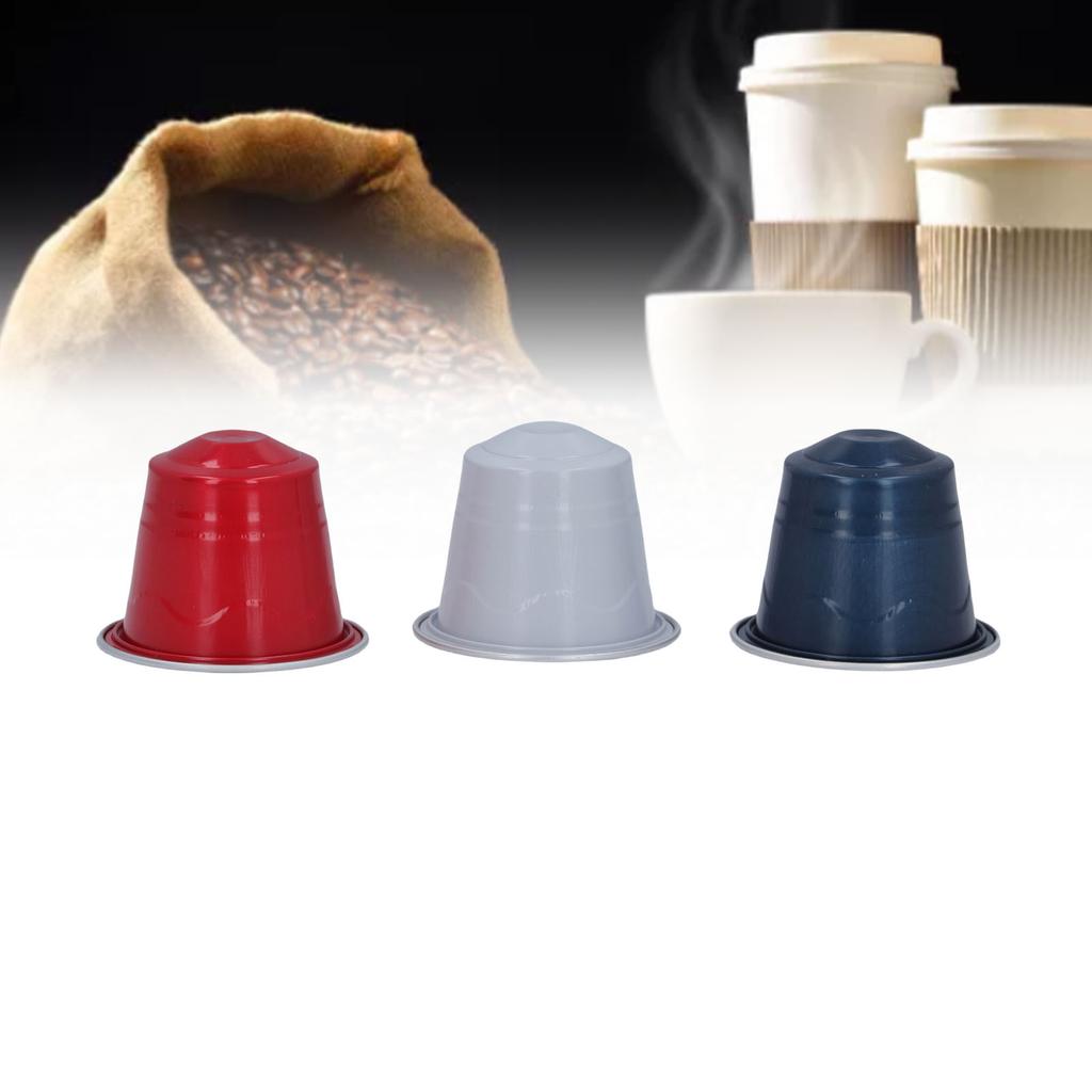 50 шт. многоразовых кофейных капсул с крышками из алюминиевой фольги 37 мм, многоразовые пластиковые кофейные капсулы для кофемашин