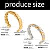 Регулируемый браслет с открытым концом и витым дизайном, гипоаллергенный, прочная сталь, модный витой браслет, ювелирное изделие, подарок для нее