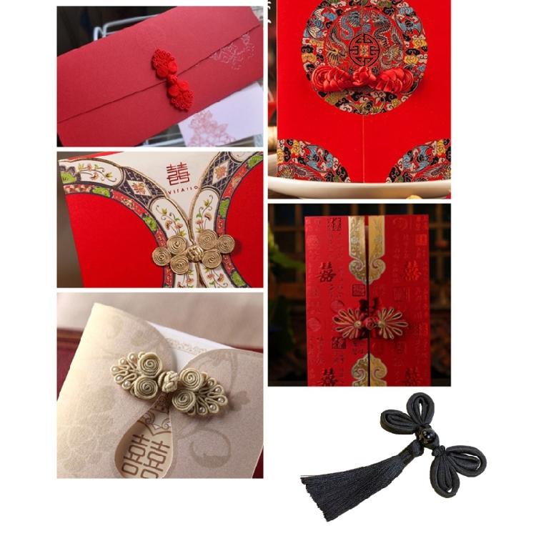Chinese Tang Suit Fringe Cheongsam Buttons Knot Fastener Closures DIY Buckle