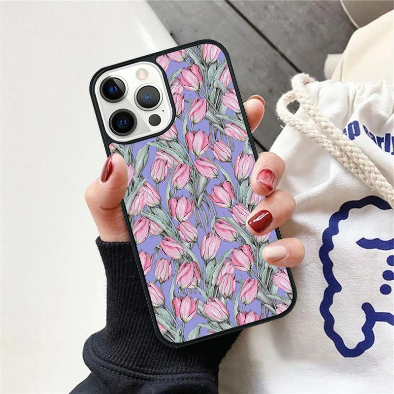 Чехол для телефона с цветами тюльпанов, весна, для iPhone 17 Air 15 16 Чехол 11 13 14 Pro Max 12 Plus Max Fundas