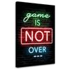 Canvas Print, Neon Gaming Inscription
