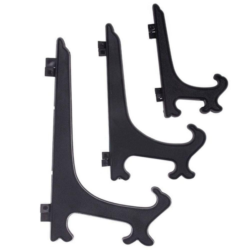 Kitchen Plastic Black Easels Dishes Plate Holder Display Stand Picture Frame Stand