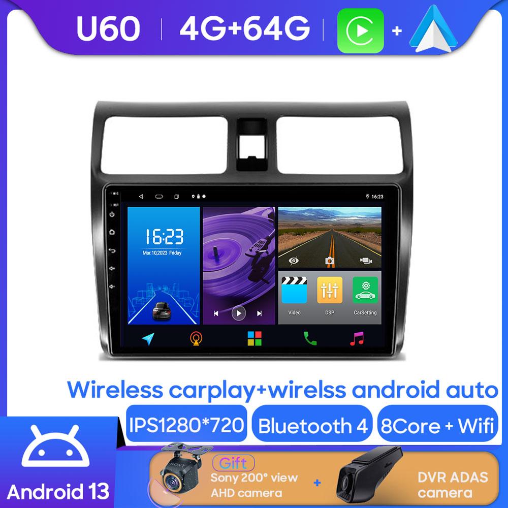 Car Stereo Player For Suzuki Swift 3 2003 - 2010 Radio Multimedia Head Unit Carplay Android 14 Auto Wifi GPS Monitor No 2din DVD