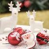 9PCS/SET Red Christmas Balls Pendant Plastic Xmas Tree Ornaments Christmas Balls  Accessories Gift