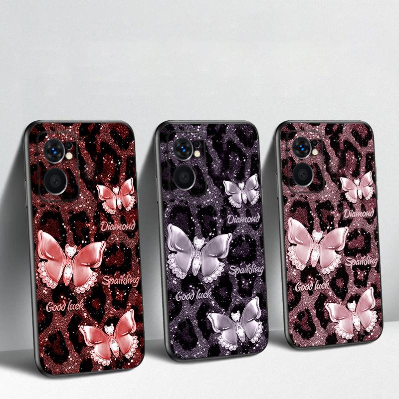 Блестящая счастливая бабочка для OnePlus 8 9 11 12 13 10 Pro 9R 8T 12R Ace 5 2V Nord CE 2 4 Lite N20 SE 30 N200 Мягкий чехол для телефона из ТПУ