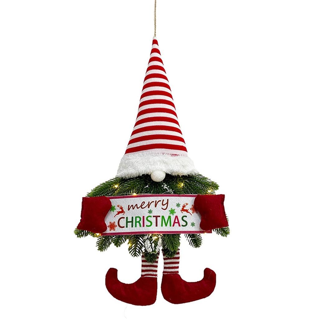 Led Lighted Christmas Hanging Ornament Warm Led Lighted Faceless Gnome Christmas Hanging Ornament Front Door Christmas Decor
