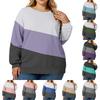 Plus Size Sweatshirt For  Women Oversized Crewneck Long Sleeve Pullover Tops