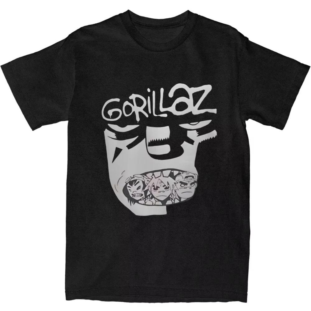 Gorillaz Band Unisex TShirt Fashion Beach Tee Vintage Printed 100 Cotton Loose Top Plus Size 3XL 4XL Women And Men Tshirts